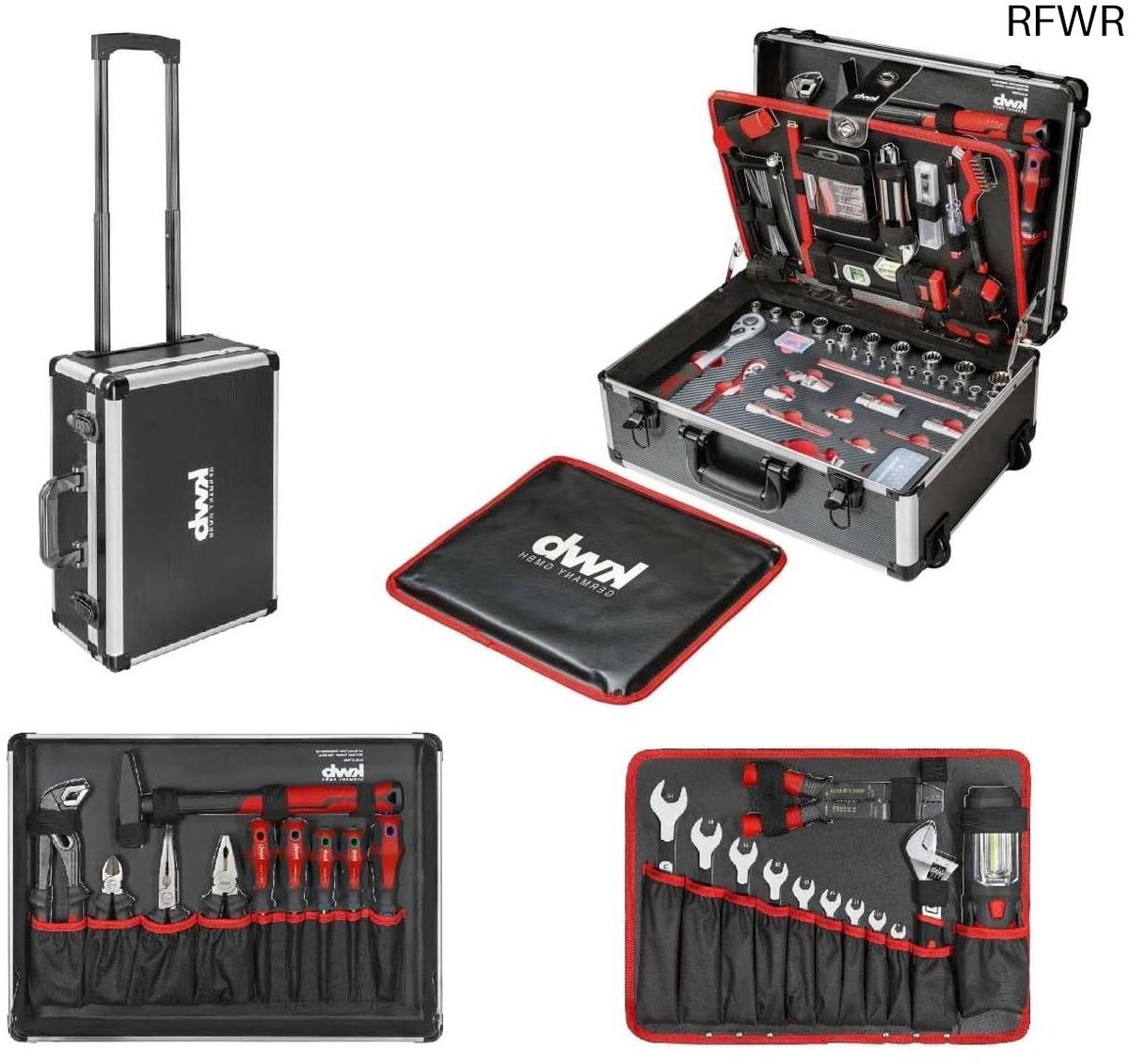RFWR® Grote 175-delige Gereedschapsset Met Trolleyfunctie - Ideaal Voor Thuisverbeteren En DIY-projecten