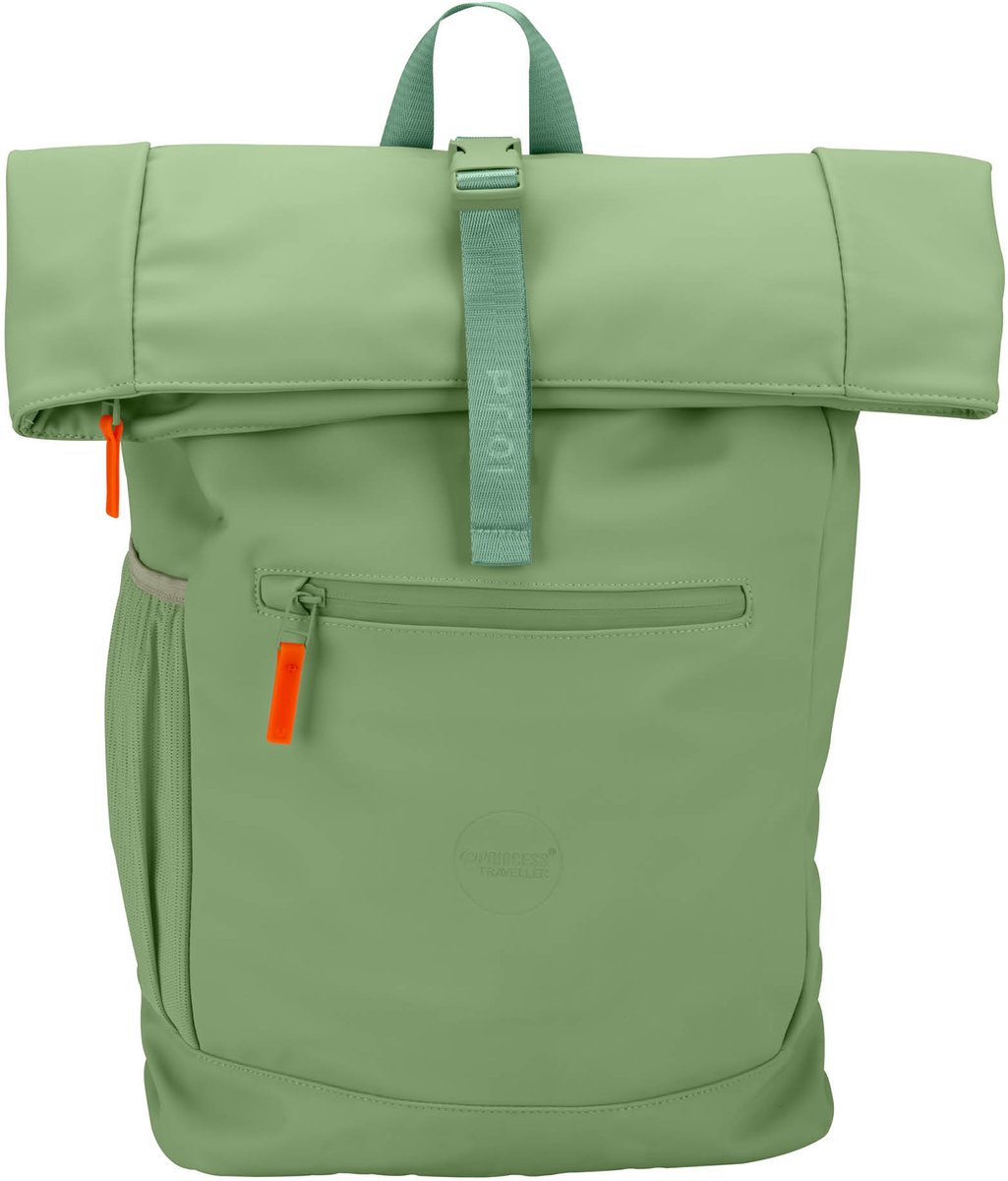 Princess Traveller PT-01 - Fiets Rugzak - Pure Sage (Sage) - met laptopvak – GRS-gecertificeerd – Waterafstotend