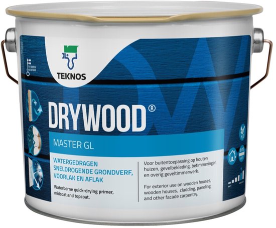 Teknos Drywood Master Glans - 2,7 liter - RAL 7021 (zwartgrijs)