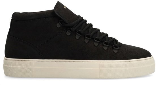 Manfield Heren Zwarte nubuck sneakers Maat 41 bol