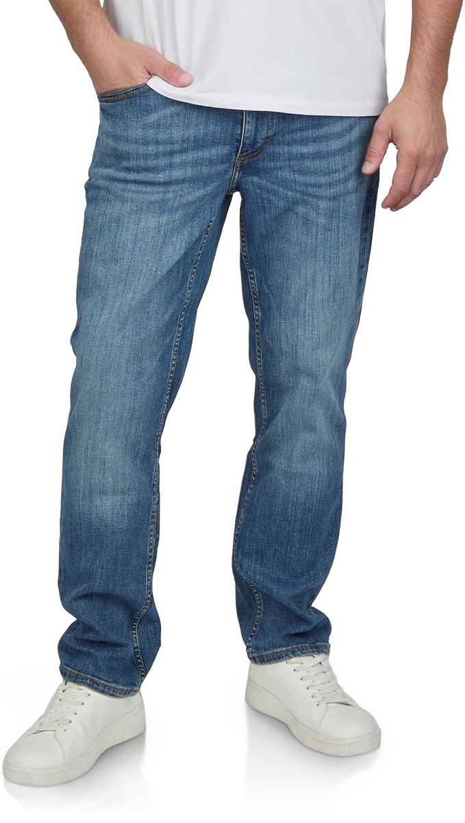 Mustang Heren Jeans Broeken Washington regular/straight Fit Blauw Volwassenen Denim Jeansbroek