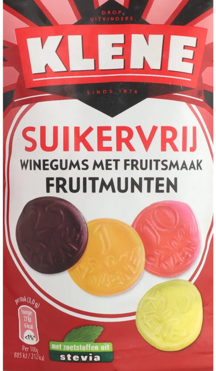 Klene Fruitmunten - suikervrij - 110g x 12 van Klene — afbeelding 4