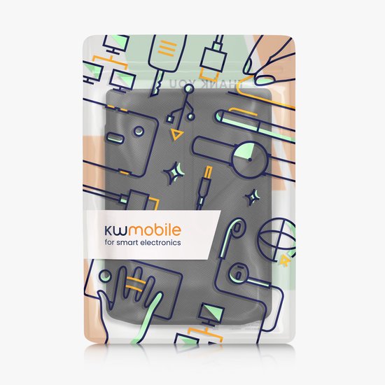 kwmobile e-reader hoesje geschikt voor Pocketbook Verse/Verse Lite/Pro/Color/Vivlio Light HD hoes - Ereader flip case met standaard - E reader cover van kunstleer - In zwart — afbeelding 2