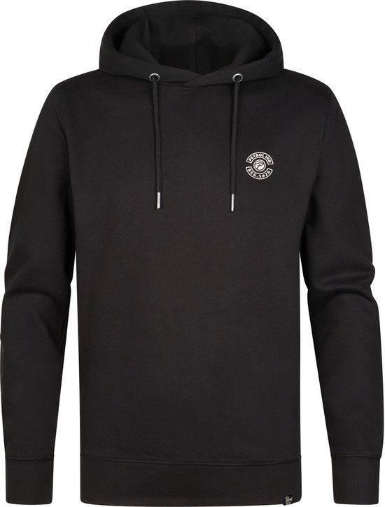 Petrol Industries - Sweat à capuche avec logo imprimé pour homme Erie - Zwart - Taille M