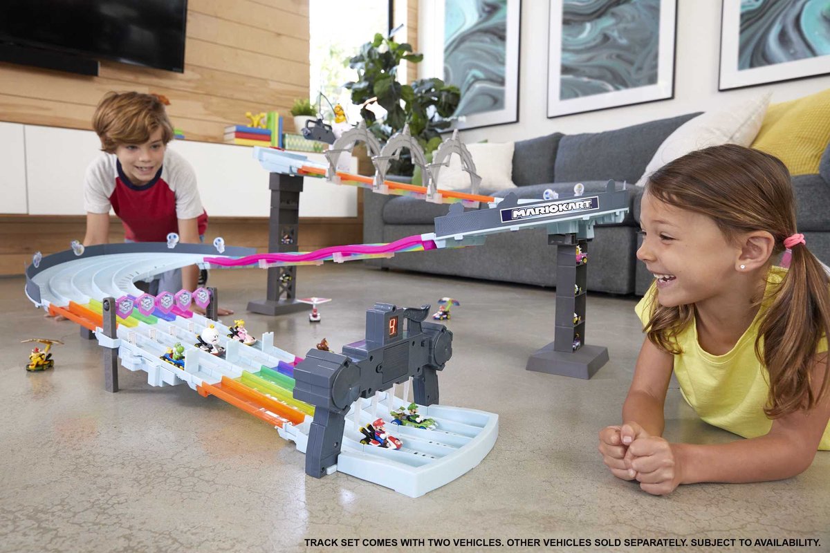 Hot Wheels Mario Kart Regenboog Raceset Speelset — afbeelding 9