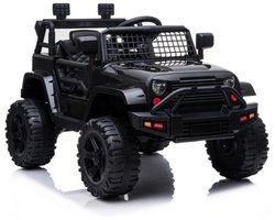 Jeep Mountain King Zwart - 1 persoons - Incl. FM radio en een softstart systeem | Elektrische kinderauto - Inclusief afstandsbediening - Gratis verzending - KiddoCars