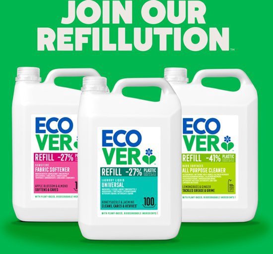 Ecover Afwasmiddel - Grootverpakking 5 L - Plantaardig & Biologisch afbreekbaar - Fles van gerecycled plastic - Kamille & Clementine geur