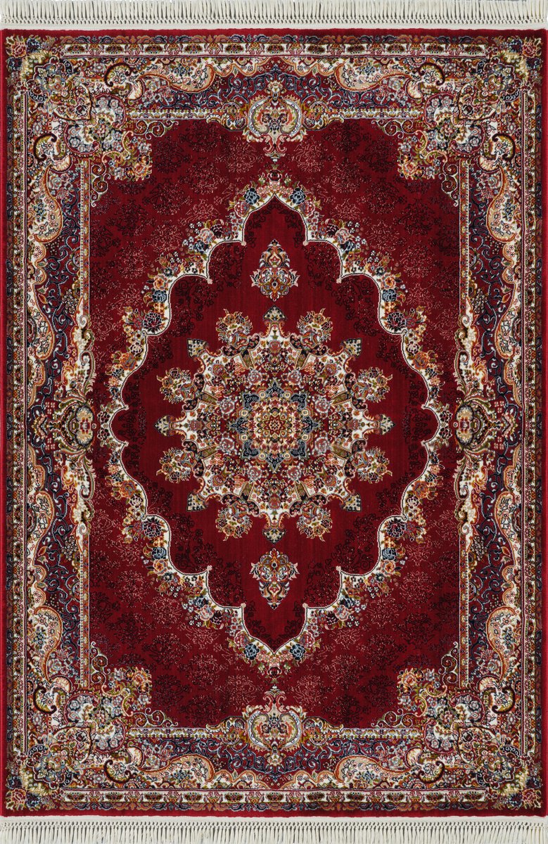 Isfahan Oosters Vloerkleed Klassiek Vintage Tapijt Rood- 400x500 CM
