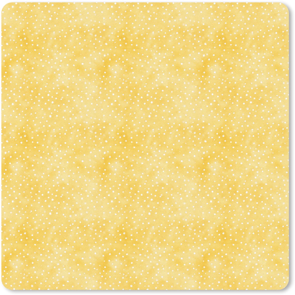 Muismat 30x30 cm - Mousepad Frans - Citroen - Strepen - Wit - Geel - Muismatten
