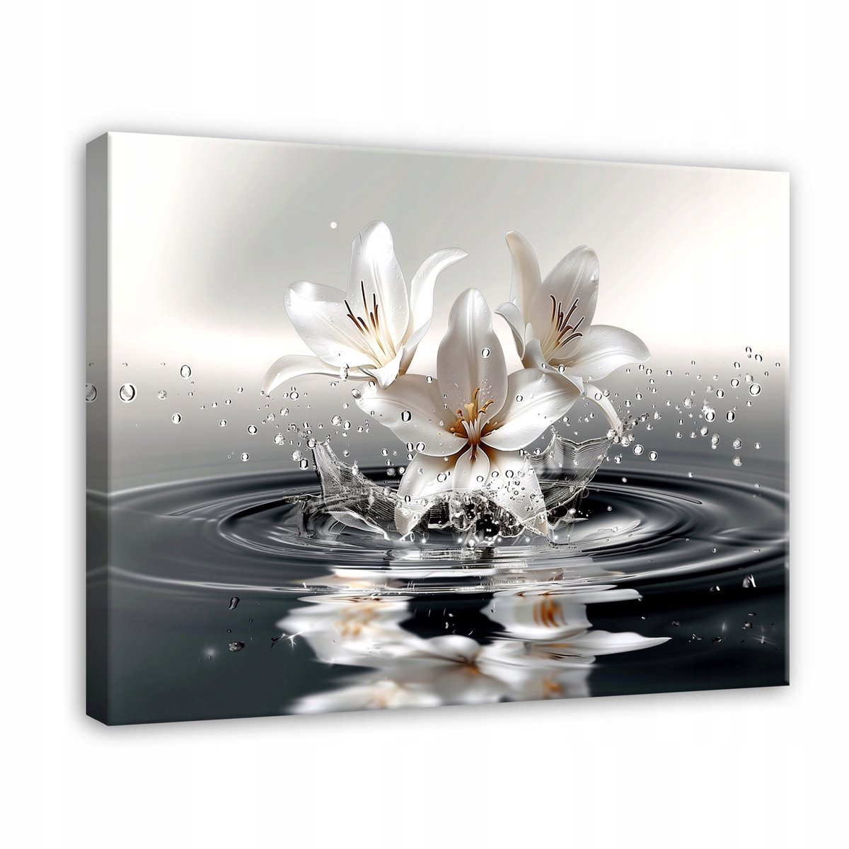 WALLARENA Canvas schilderij - 40x30 cm - moderne bloemen voor slaapkamer, woonkamer en keuken multikleurig