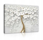 WALLARENA - Canvas schilderij - 100x70 cm - Abstracte kunst voor de woonkamer