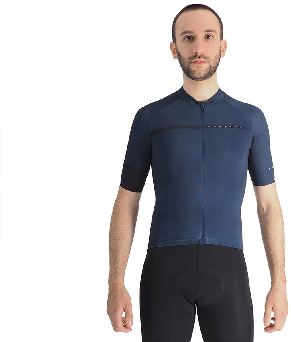 Tsunami Stelvio Korte Mouw Wielertrui Blauw M Man