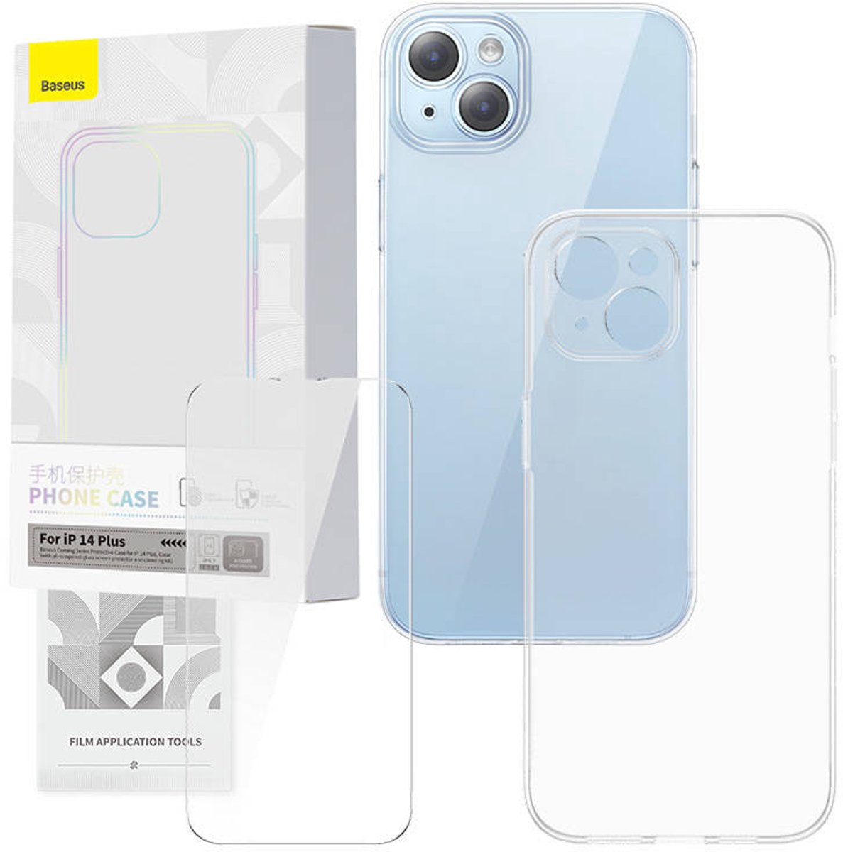 Baseus Corning Beschermhoes Met Transparant Hoesje En Gehard Glas Voor Iphone 14 Plus