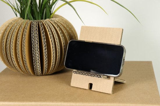 Support de téléphone en carton - 11 x 8,5 x 15 cm - Tente en carton