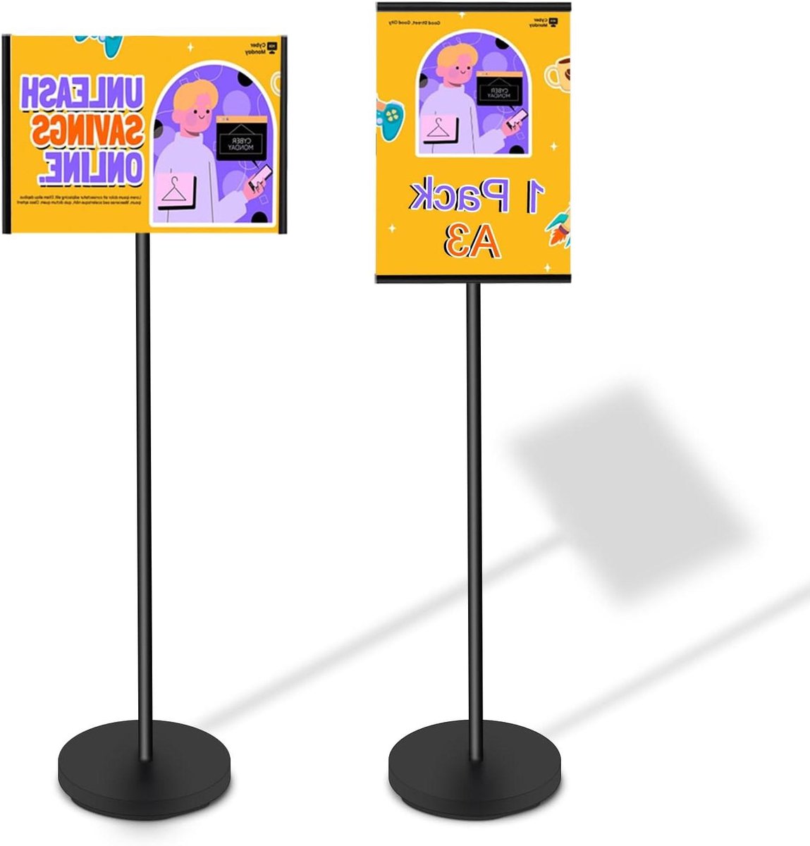 JGS Premium - Infostandaard A3 posterstandaard presentatiestandaard voor bruiloften en evenementen - 1 stuks