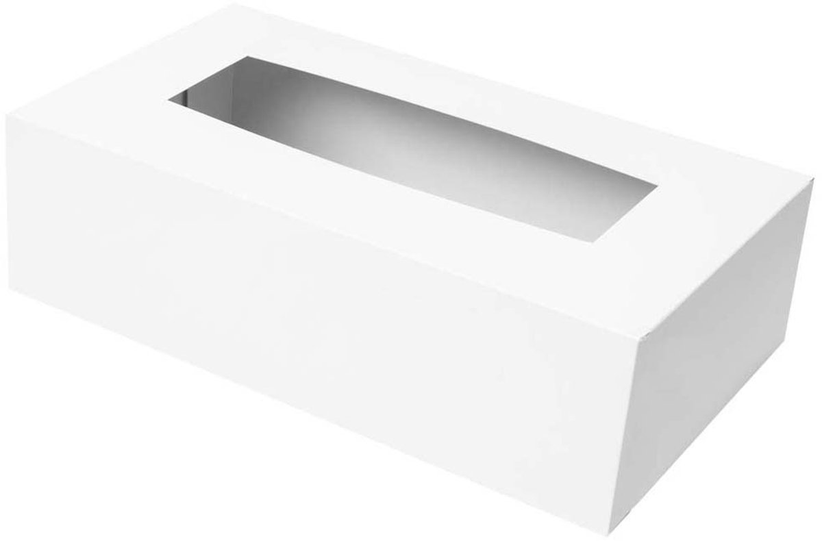 Colorations opvouwbare tissuebox wit papier set van 3 voor kinderen.