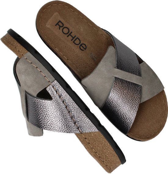 Rohde 5410 - Chaussons femme - Couleur : Grijs - Pointure : 42