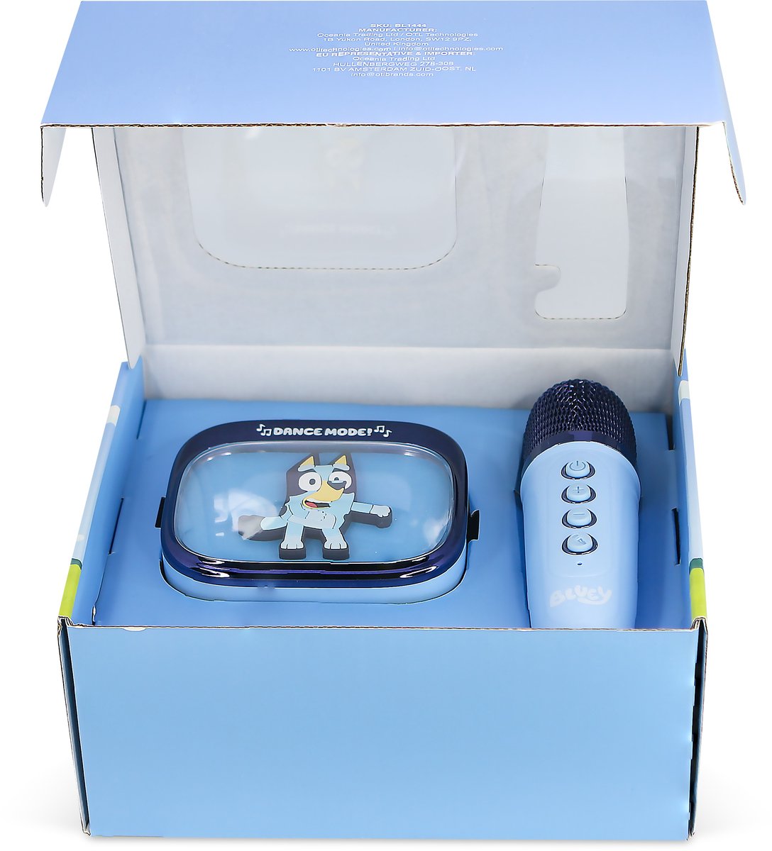 Bluey - karaoke set voor kinderen - draadloze microfoon en speaker - met lichteffecten en stemeffecten — afbeelding 17