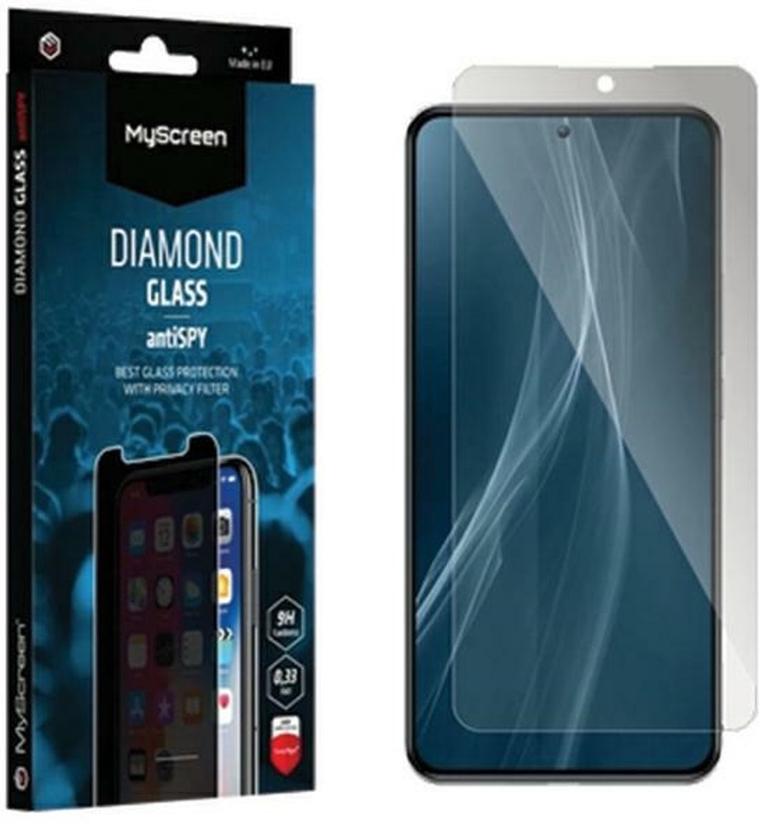 Myscreen Protector Ms Antispy Diamant Glas Voor Iphone 16 Pro 6.3 Glas