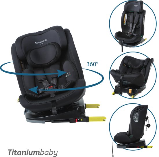 Titaniumbaby autostoel SMART Lincoln I-Size 360 / 40 cm - 150 cm / Top Tether