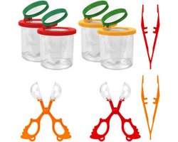 4 stuks vergrotende insectencontainer - insectenvangerset voor kinderen - draagbare insectenobservatiebox - insectenvangset met vergrootglas - wetenschaps- en natuurverkenningsspeelgoed voor kinderen