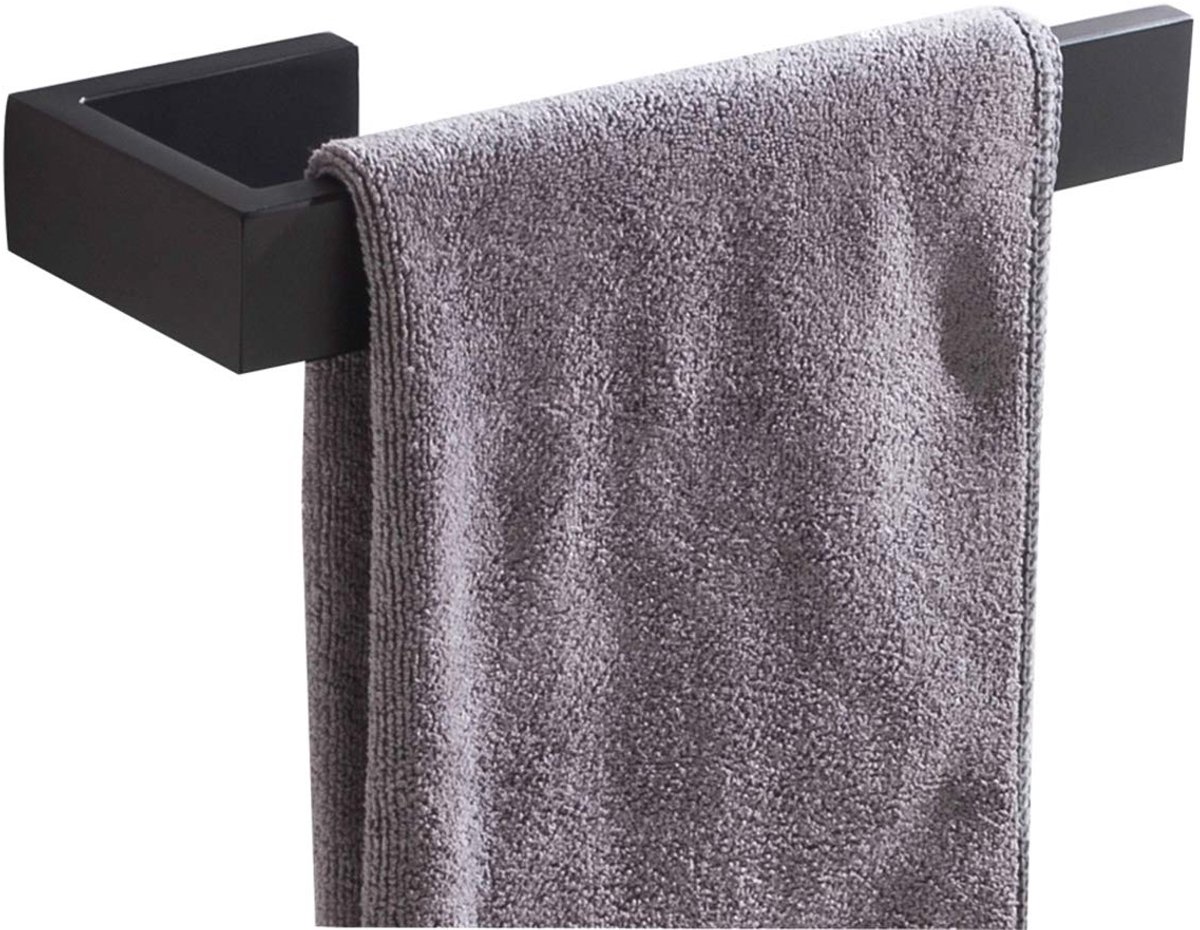 Ibenzoa® Stijlvolle en Handdoekring met Matzwarte Afwerking voor Elke Ruimte