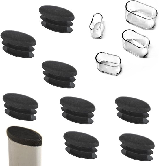 16 stuks vierkante 30 x mm siliconen stoelpoot vloerbeschermer, zwarte