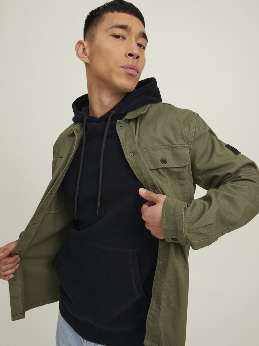 JACK & JONES JCOCOLLECTIVE ZAC Overshirt LS NOOS, agave green, L