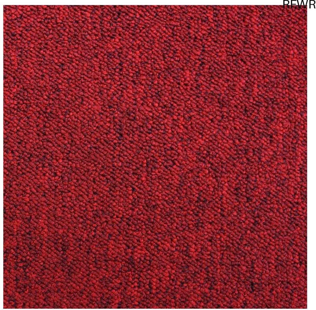RFWR® 40 Tapijttegels Scharlaken Rood Heavy Duty Vloeren voor Kantoor en Thuis – Eenvoudig