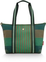Pip Studio - Tilda Tote Bag met rits - Schoudertas - Groen - Gestreept - 47x17x37cm