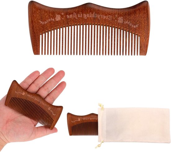 Allecto Plus - Natuurlijke Bevallingskam met Sandelhout geur voor Zwangere Vrouwen - Verlicht Weeënpijn en Helpt bij de Geboorte - Inclusief Stoffen Tas - Perfect Cadeau voor Eerst Keer Moeders