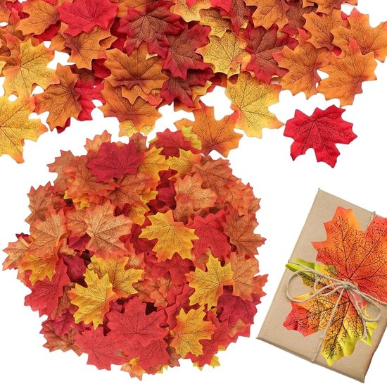Allecto Plus - Kunstmatige Herfstbladeren - Decoratie Herfstthema - Herfstdecoraties - Tafelambachten - Thanksgiving Day - 100 Stuks
