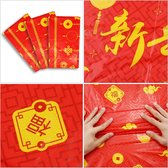 Allecto Plus - 3 stuks Chinees Nieuwjaar Tafelkleden 130x220cm - 2024 Jaar Van de Draak - Rode Tafelkleed - Feestartikelen & Decoraties voor Rechthoekige Tafel - Muurachtergrond - Feestelijke Sfeer Toevoegen