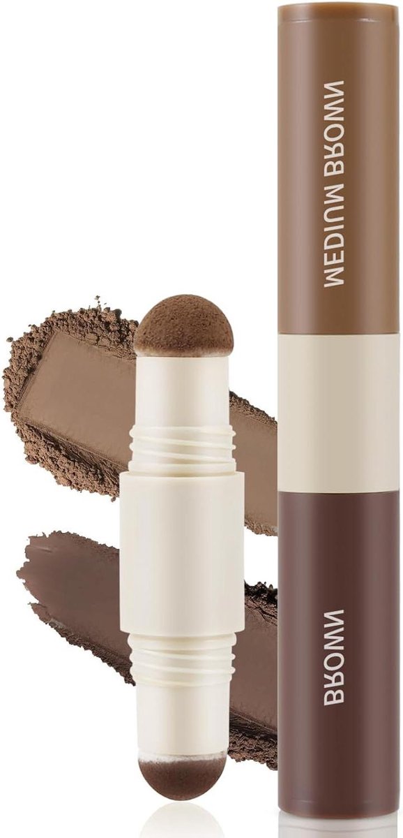 Allecto Plus - Bruin Haaraanzet Poederstick voor Volume en Camouflage - Sterk Gepigmenteerd en Zweetbestendig