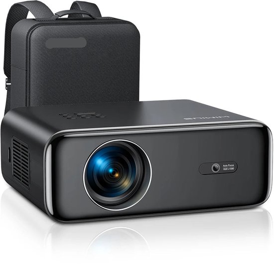 Beamer - Projector - Mini Projector - 600 ANSI Lumen - WIFI 6 & Bluetooth 5.2 - Outdoor Home Theater Beamer – 6D Keystone – EU Plug - - 1080P - Auto Focus 4K Ondersteunde