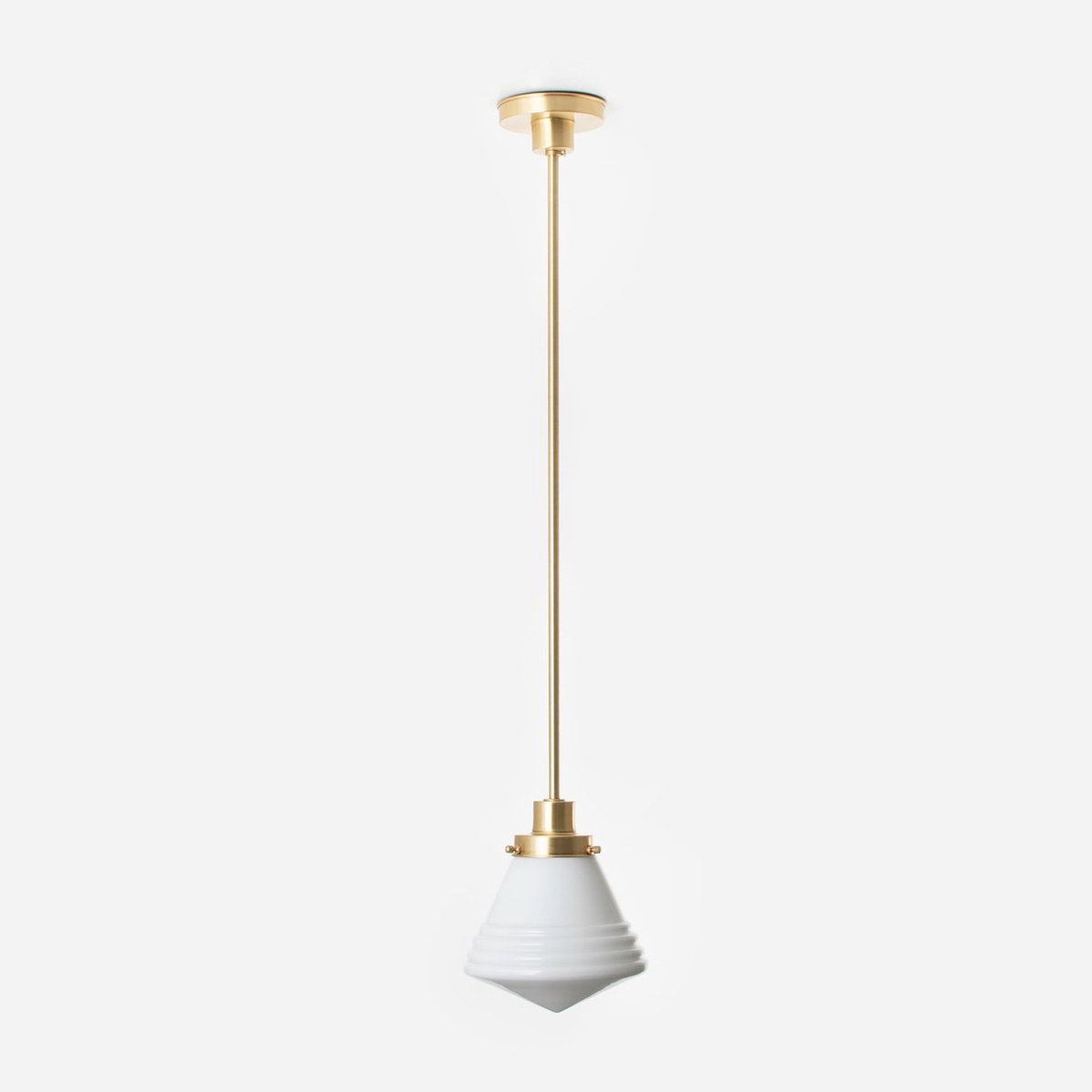 Hanglamp Luxe School Small 20's Messing - Art Deco Trade