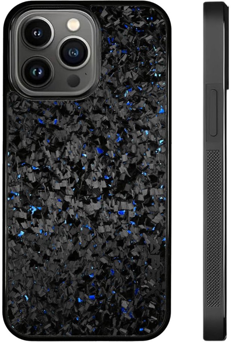 CarbonEdge - Carbon fiber phone case - Hoogwaardige kwaliteit - Geschikt voor magsafe - Carbon fiber Telefoonhoesje - iPhone hoesje shockproof - Apple iPhone 16 Plus - Blauw