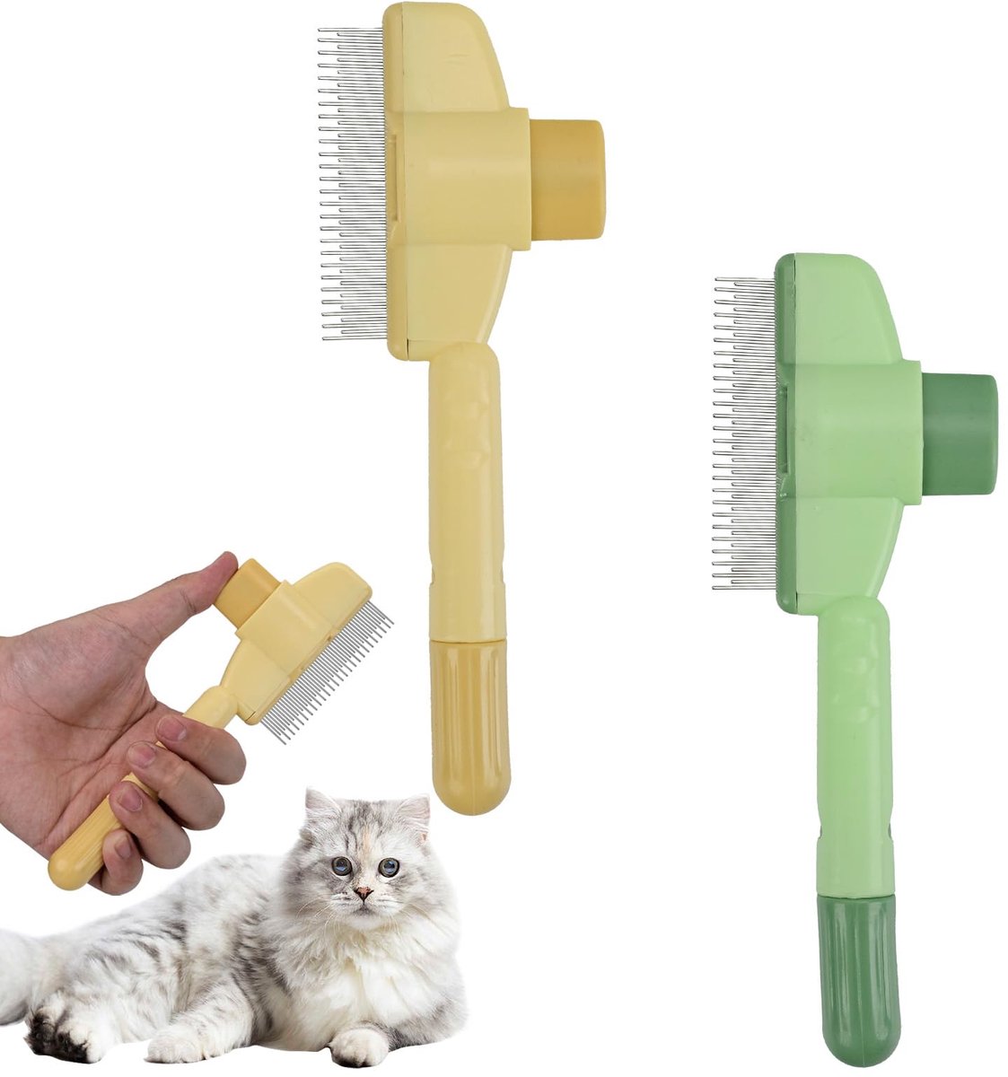 Ibenzoa® Uitgebreid Borstel- en Kammenset voor Huisdierenverzorging – Voor Honden en Katten Verwijderen van Vuil en Klitten