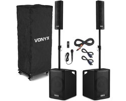 Vonyx VX1050BT complete geluidsinstallatie met 2x subwoofer en 2x top & Bluetooth - 1150W totaal