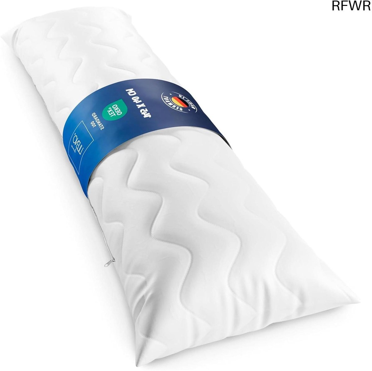 RFWR® Zijslaapkussen 40x145 cm - Gewatteerd Voedingskussen voor Zwangere Vrouwen en Kinderen