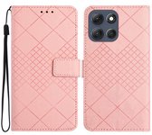 Coverup Hoesje - Geschikt voor Motorola Moto G86 Hoesje - Coverup Rhombus Book Case - Roze