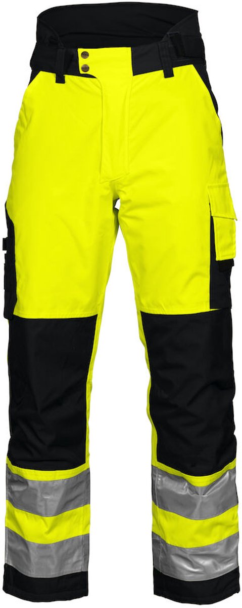 ProJob 6514 GEVOERDE SIGNALISATIEREGENBROEK EN ISO 20471 KLASSE 2 646514 - Geel/Zwart - C150
