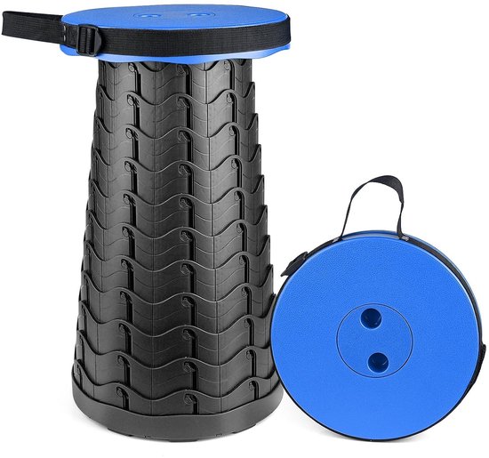 Hesanzol Draagbaar telescopisch stel, 2e generatie, intrekbare kruk voor camping, tuin, vissen, wandelen, reizen, BBQ, verstelbare kunststof hulpstukken, maximale belasting 100 kg (rood