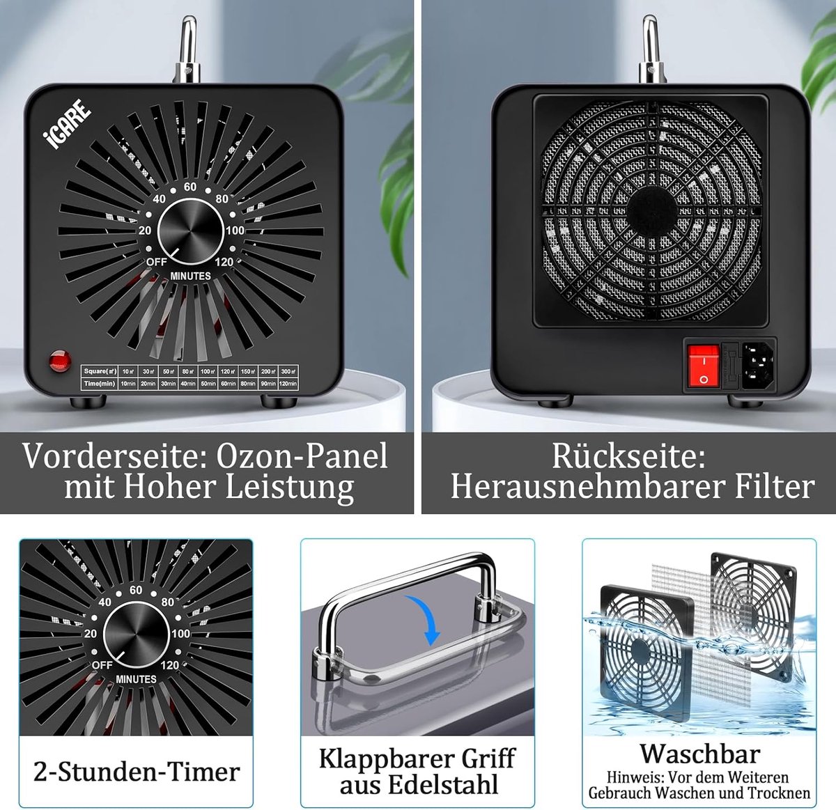 MKSS® Ozone Generator - Air Purifier - Air Cleaner - 30.000 mg/u