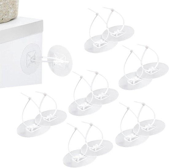 Meubelankers (15 stuks) zonder boren, verbeterde meubelriemen voor babyproofing, zelfklevend, veilig 160 lbs meubilair voorkomen vallen, anti-tip aardbevingsbanden voor de veiligheid van kinderen