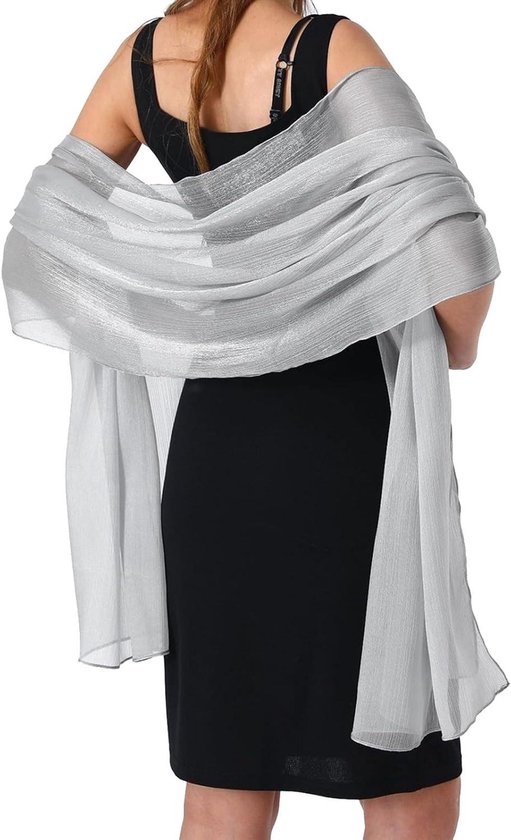 BEAUTELICATE Chiffon Sjaal Stola Dames Bruiloft Partij Elegant Scarves voor Bruidsjurk Avondjurk Baljurk Strandjurk (Rose