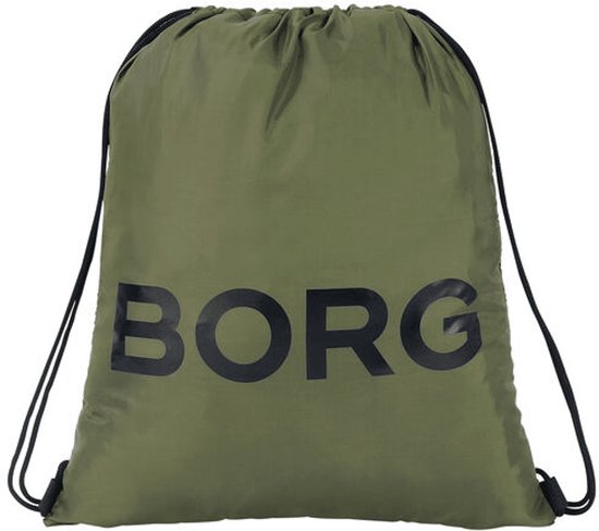 Björn Borg Gymtas Kinderen Rugzak Tas met Touwtjes Zwemtas - Donkergroen - 100% Gerecycled Polyester