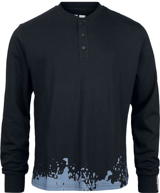 Chemise manches longues Korn Forgotten Henley noire en Katoen pour homme - Band Merch, Bands