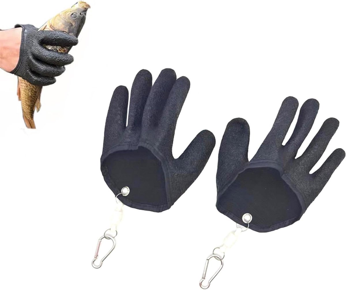 Allecto Plus - Waterdichte Viskleding Stabwerende Handschoenen Bieden Bescherming tegen Beten Roofvissen - Set van 2 Stuks - Geschikt voor Gebruik bij Snoek, Meerval, Oesters, Krabben en Snoekbaars - Viskleding Accessoires.