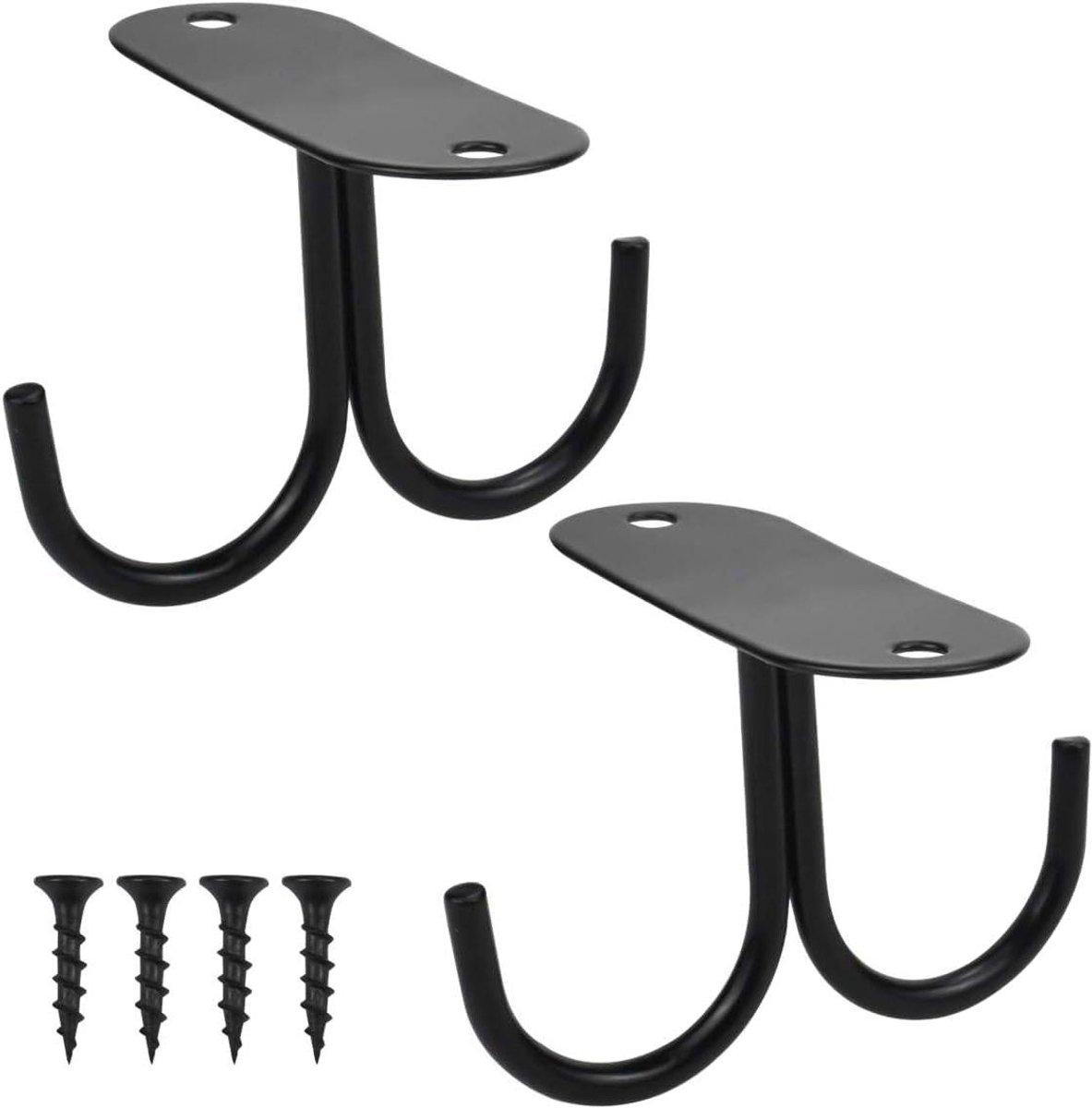 Allecto Plus - Koffiebekerhouder voor wandmontage | Zwart metalen bekerstandaard met decoratieve haken | Kopjesophanging voor keuken | Koffiekopjes opslag